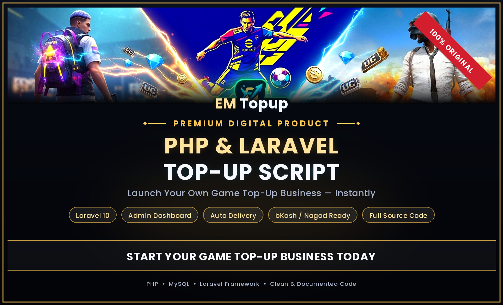 TopUp Website Premium(Laravel,js,Php)