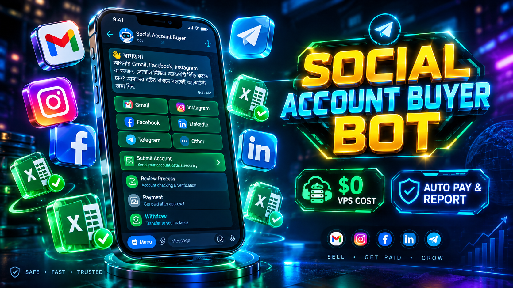 Social Account Buyer Pro Bot(JavaScript)